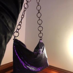 Glamour silver O ring bag